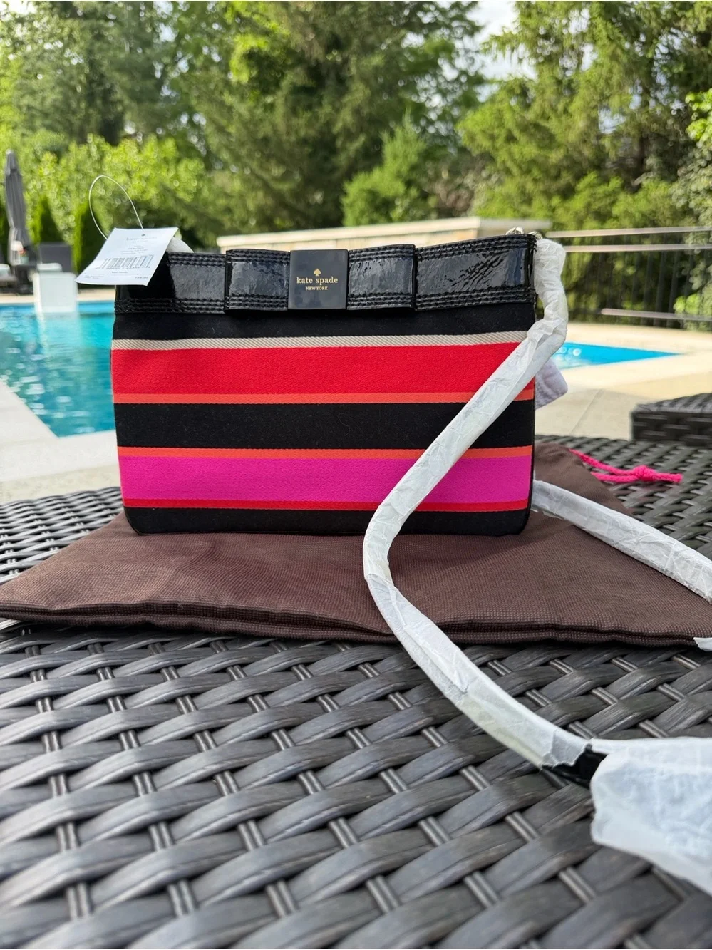 Kate Spade Primrose Hill Stripe Arica Crossbody Shoulder Bag NWT